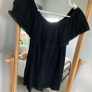 Old Navy off-the-shoulder black with lace trim, size  XS